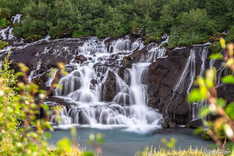panoramic waterfall in Iceland