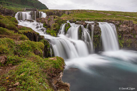 long-exposure of famous waterfall in Iceland