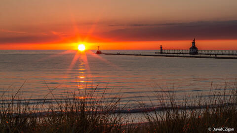 Sunset on Lake Michigan