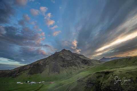 scenic landscape of mountains and cloudscape