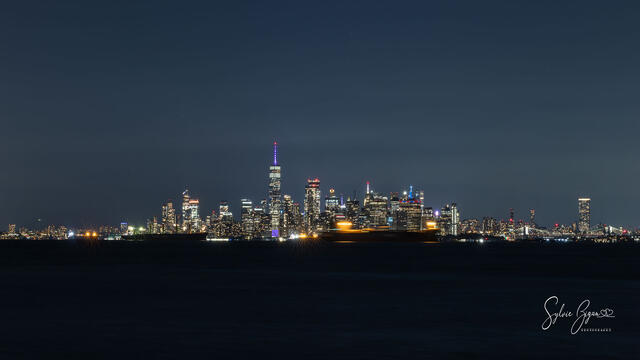 panoramic cityscape at night